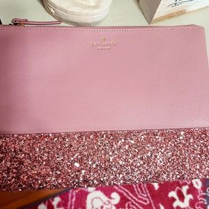 NWT Kate Spade Greta Court Cosmetic Glitter Bag